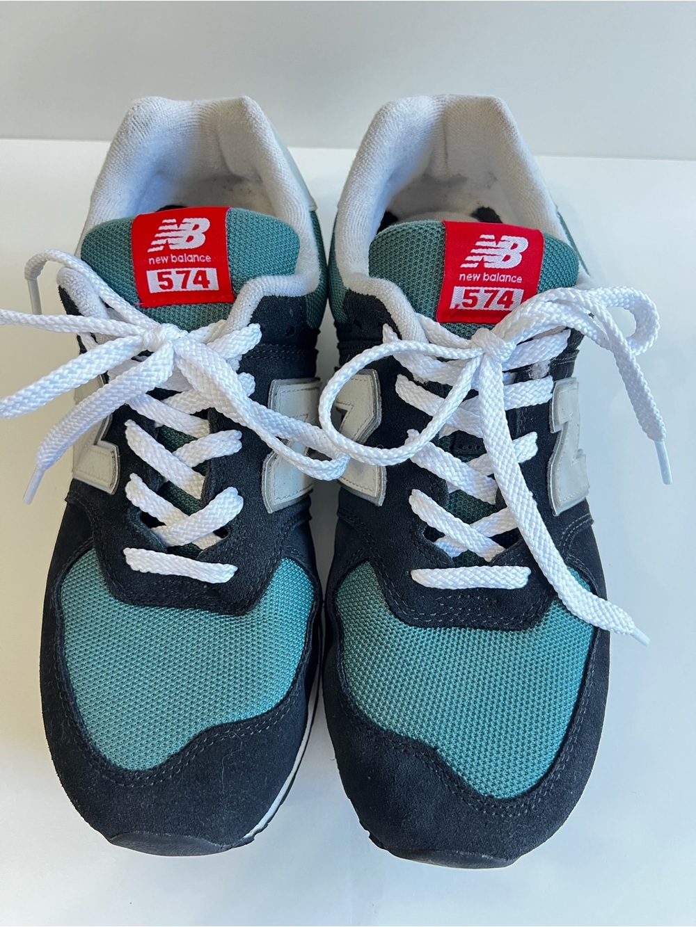 New Balance 574 Teal Navy Combo Women's Size EU 39 US 8 Sneakers Shoes Trainers